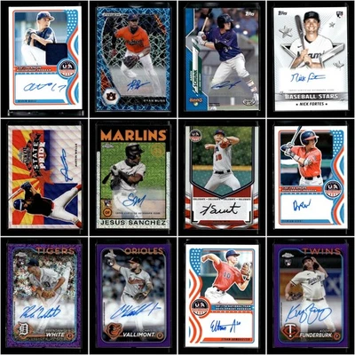 (24) Gran Lote de 24 Tarjetas Autógrafos de Béisbol - Automáticas - Firma Foto 1 de 4