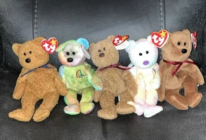 TY Beanie Babies BEARS Lot of  5 ￼SALE BEARS SALE BEARS SALE BEARS SEE PICTURES - Picture 1 of 6