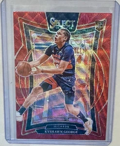 2024-25 Panini Select Kyshawn George #85 Concourse RC Rookie Red Wave - Picture 1 of 2