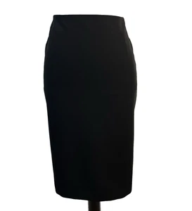 Tommy Hilfiger Black Stretch Pencil Skirt Size 10 Knee Length Straight Career - Picture 1 of 7