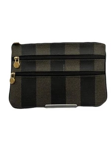 Fendi Make Up Bag Leather Brown USED E0328-46 - Picture 1 of 16
