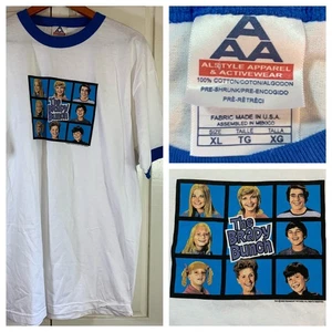 The Brady Bunch T-Shirt White Blue Ringer Tee XL Retro TV Show Mens - Picture 1 of 14
