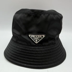 Prada Nylon Logo Bucket Hat Nero Schwarz Größe S - Bild 1 von 13