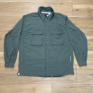 Exofficio Men's Shirt Large Vented Green Long Sleeve Button Up XL - Picture 1 of 6