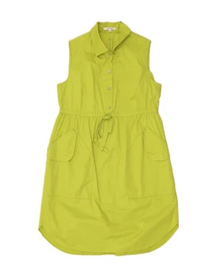 CARVEN Womens Sleeveless Pullover Shift Dress IT 42 Medium Green Cotton DC14 - Image 1 of 3