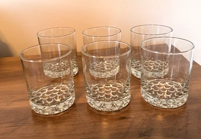 Set-6 Double Old Fashioned Tumblers by Libbey Glass-Knob Hill Pattern-1950/60s - Image 1 of 4