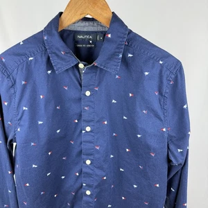Nautica Mens Classic Fit / Stretch Medium Blue Shirt - Picture 1 of 9