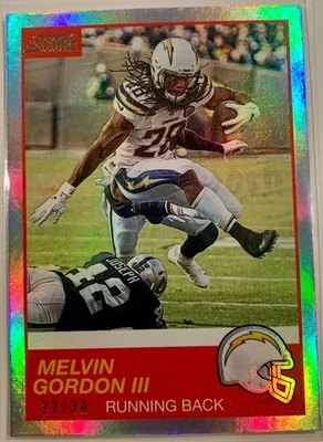 2019 Score 30th Anniversary /30 Melvin Gordon III #23 - LA Chargers - Image 1 of 2