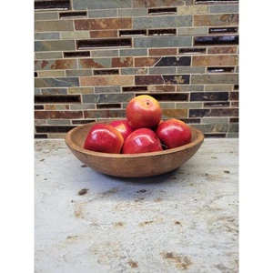 Vintage Munising 2nd Dough Bowl Wooden 11" Oval, Farmhouse Kitchen Primitive - Picture 1 of 5