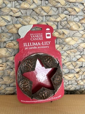 Nuevo Retirado 2011 Yankee Candle Illuma Tapa Color Cobre Piñas Agujas Estrella Foto 1 de 4