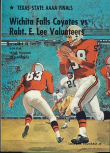 4A Wichita Falls vs Lee 1971 programa de campeonato - Imagen 1 de 1