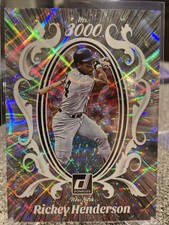 2023 Panini Donruss #M3K-1 Rickey Henderson Mr. 3000 Silver Insert #'d /349