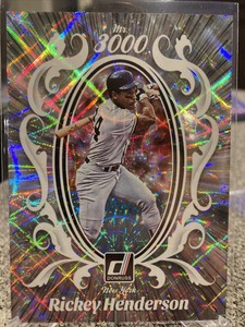 2023 Panini Donruss #M3K-1 Rickey Henderson Mr. 3000 Silver Insert #'d /349