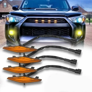 4pcs Amber Front Grille LED Grill Marker Lights Kit For Toyota 4Runner 2014-2021 - Picture 1 of 12