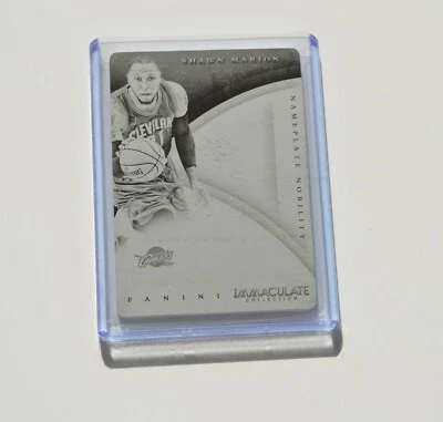 Shawn Marion 2014-15 Immaculate коллекции черный печатная пластина 1/1 #71 Panini - Изображение 1 из 2