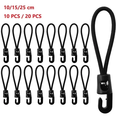 Spanngummi mit Haken 10/15/25 cm Schwarz Gummi Planen Spanner Expander Spannfix - Bild 1 von 4