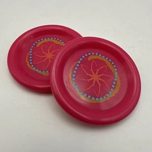 American Girl 18" Doll Retired Lea Rainforest Fruit Stand Plates PAIR (2) TWO - Picture 1 of 4
