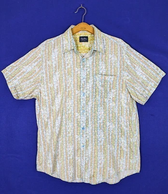 Camisa De Colección Indigo Palms Denim Company RARA de Hong Kong, Para Hombre L Ambiente Tropical Foto 1 de 4