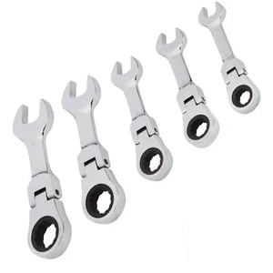 CHIAVI COMBINATE A CRICCHETTO SET DA 5 PZ 10 12 13 17 e 19mm Art. 04384 - Foto 1 di 1