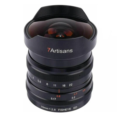 7artisans 10mm F2.8 Fisheye Wide Angle Full Frame Lens Sony E A7C A7R4 A7III A9 - Image 1 of 4