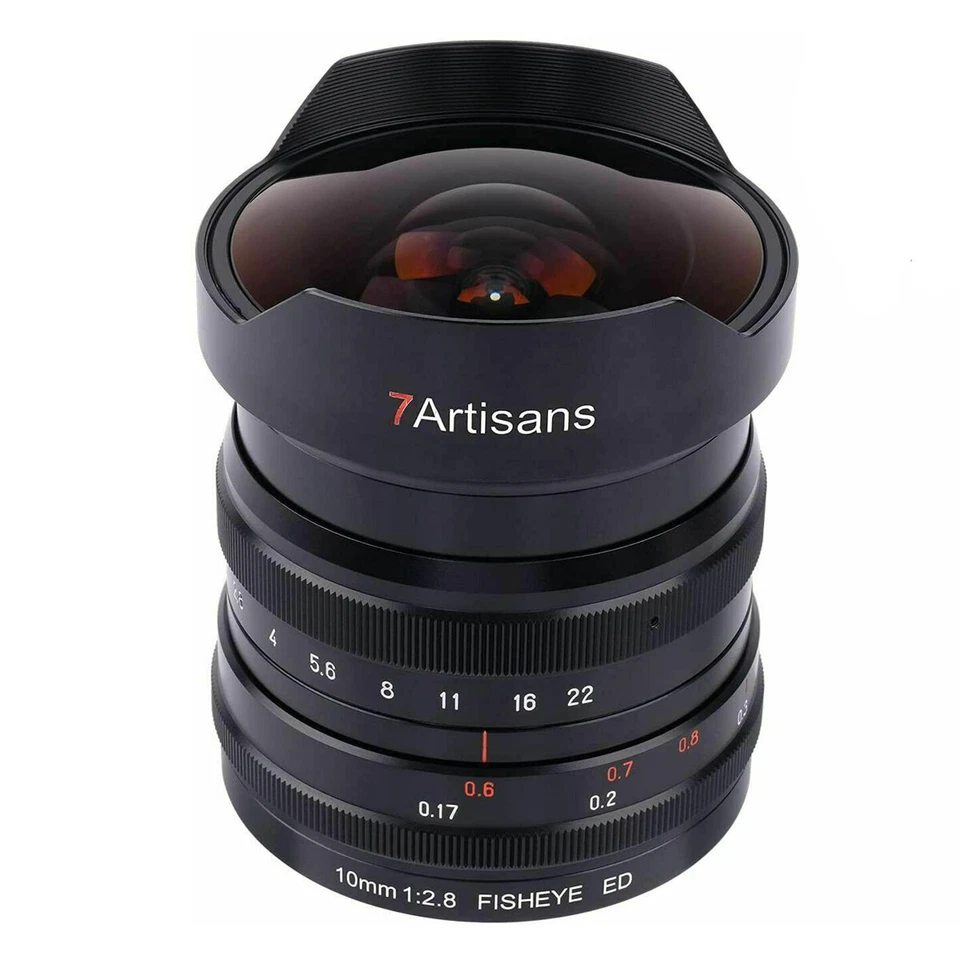 7artisans 10mm F/2.8 Fisheye Wide Angle Full Frame Lens Canon EOS RF R5 R62 R8 - Image 1 of 4