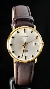 Everite Gold-Plated Men's Manual Dress Watch (Vintage)-- Working, Ø34mm Case - Picture 1 of 7