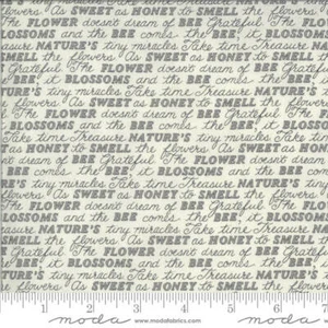 Moda BEE GRATEFUL Dove Grey 19963 14 Quilt Fabric By The Yard - Deb Strain - Picture 1 of 1