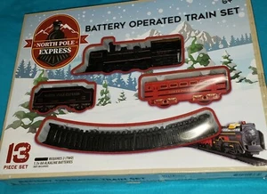 NORTH POLE EXPRESS Battery Operated Train set 13 PC Christmas Gift Set New 2021 - Picture 1 of 9