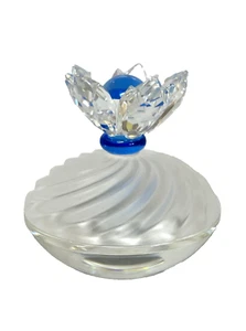 1996 Swarovski blaue Blume Juwelenbox Neu im Karton mit Originalzertifikat - Bild 1 von 10