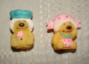 Rare WOOFITS PENCIL TOPPERS PVC Hippie Puppy Dogs Dakin Young Things Set 2 1981 - Picture 1 of 5