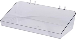 6 bandejas Slatwall acrílico transparente 6 1/2” L x 12” W x 3” contenedores de exhibición de plástico al por menor - Imagen 1 de 4