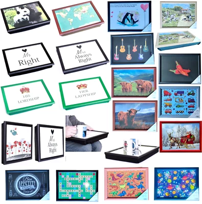 Laptrays Lap Tray TV Dinner Bean Bag Base Cushioned Padded Breakfast ServingTray - Image 1 of 4