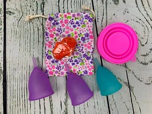 Reusable Menstrual Cups 3pc 2 Large 1 Small - Picture 1 of 2