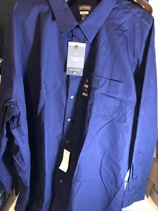 Van Heusen Men's Tall FIT Dress Shirts Poplin - Size 22 Persian blue￼ - Picture 1 of 4