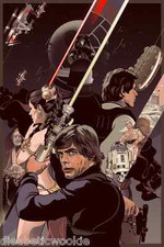 Star Wars Return Jedi  Art Print moss stout manev mitchell gabz rood rare