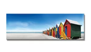 Bilder Leinwand 120 x 40 Strand Häuser auf Rahmen Wandbild Visario Bild 5716 - Bild 1 von 1