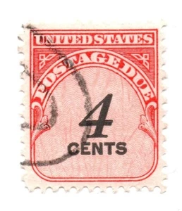 U.S. Scott J92 Porto fällig 4 Cent Single 1959 gebraucht leicht scharniert - Bild 1 von 1