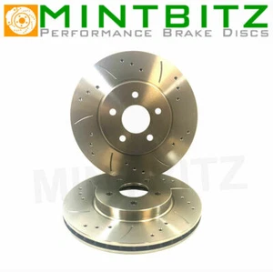 BMW X5 E53 3.0d 00-> (Drilled & Grooved) Front Performance Brake Discs - Picture 1 of 2