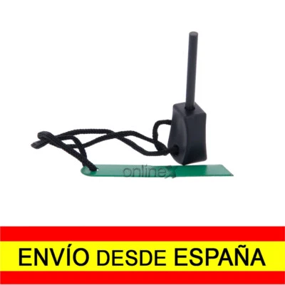 ONLINEX® Encendedor PEDERNAL Magnesio Piedra Negro a1419