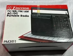 Emerson TV/Weather Band FM/AM-AC/DC Portable Radio #PM3911 "NEW" (Open Box) - Picture 1 of 7