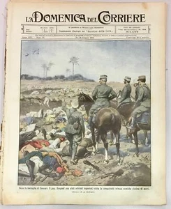 DOMENICA DEL CORRIERE 1912 TRADIZIONE BRINDISI SALUGGIA MORAVIA LIBIA CIRENAICA - Imagen 1 de 1
