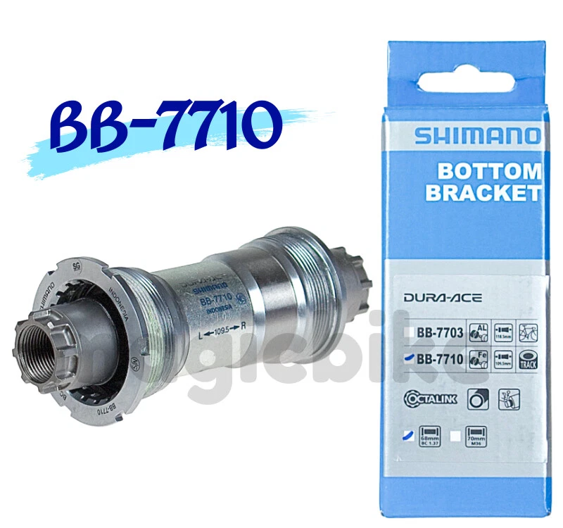 Soporte inferior Shimano BB-7710 Dura-Ace Track 68 mm nuevo en caja Foto 1 de 1