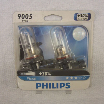 Paquete de 2 bombillas de faros Philips More Vision 9005PRB2 65W 30 % más luz * Foto 1 de 4