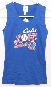 NEW Chicago Cubs MLB Soft As A Grape Blue Jersey Tank Top shirt Youth Girls M