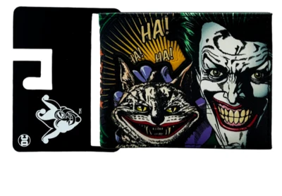 The Joker Wallet Bioworld DC Comics Bi-Fold Wallet The Joker And Cat New - Image 1 of 4