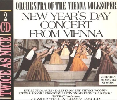 Strauss - New Year's Day Concert From Vienna (2xCD 1989) Vienna Volksoper - Image 1 of 2
