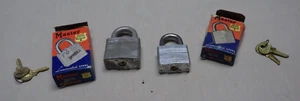 2 Master Padlocks No. 1 & 5 With Boxes 1 New Old Stock 1 Not Sure - Picture 1 of 5