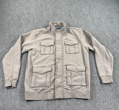 Rip Curl Jacket Mens Large Gray Utility Flacket Pockets Slim Fit - Image 1 of 4