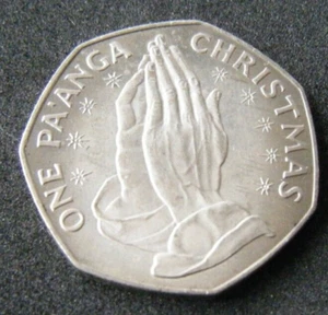 1982 TONGA CHRISTMAS ONE PA'ANGA COIN - Picture 1 of 2
