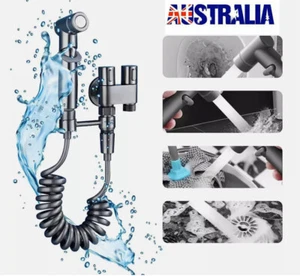1 In 2 Bidet Douche Toilet Spray Set Shattaf Shower Head Hose Sprayer Kit Hand - Picture 1 of 14